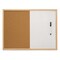 MasterVision Wood Frame Combo Cork and Dry Erase Bulletin Board - 18" x 24"